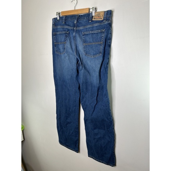 L.L. Bean Jeans Mens Blue Denim Natural Fit High Rise Pockets Cotton Size 36x32 - Picture 11 of 14